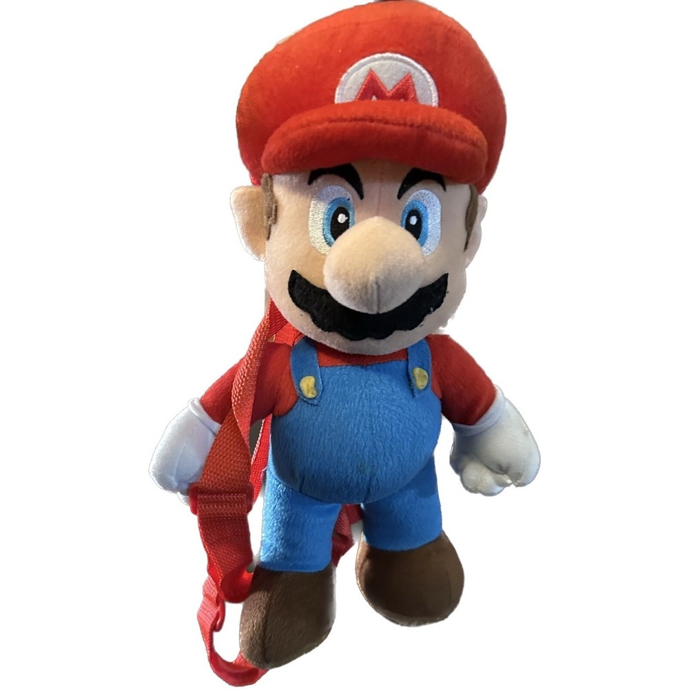 Nintendo Super Mario Bros  14" Stuffed‎ Plush Soft Backpack Bag 2014